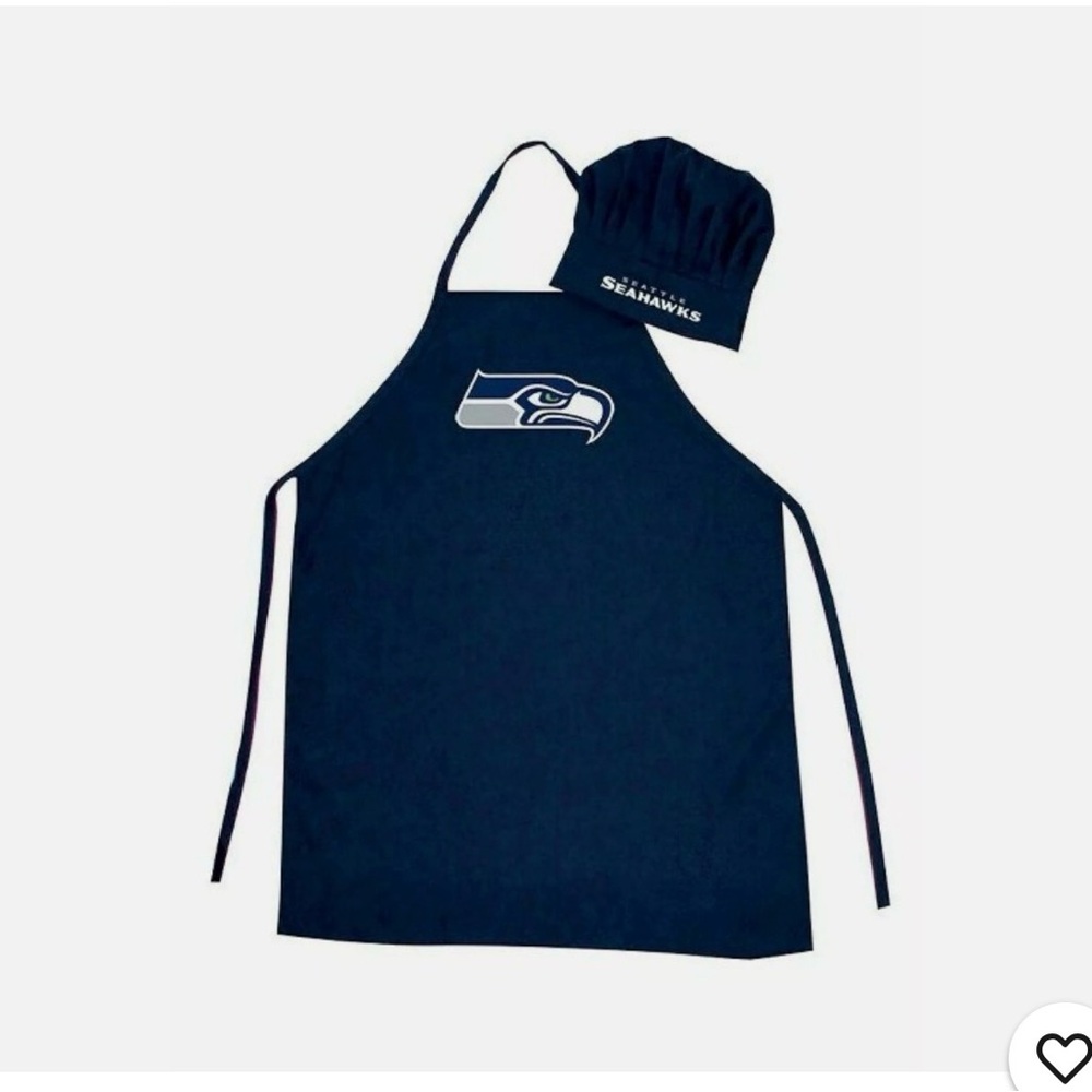 NFL Seahawks Navy Apron and Hat Set and soup bowl
